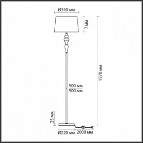 Торшер Odeon Light Homi 5040/1F в Шадринске - shadrinsk.mebel24.online | фото 4