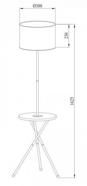 Торшер с полкой Arte Lamp Combo A2070PN-1BK в Шадринске - shadrinsk.mebel24.online | фото 2
