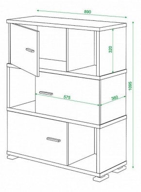 Тумба комбинированная Домино СБ-30/3 в Шадринске - shadrinsk.mebel24.online | фото 3