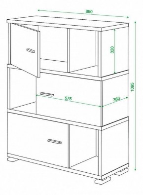 Тумба комбинированная Домино СБ-30/3 в Шадринске - shadrinsk.mebel24.online | фото 2