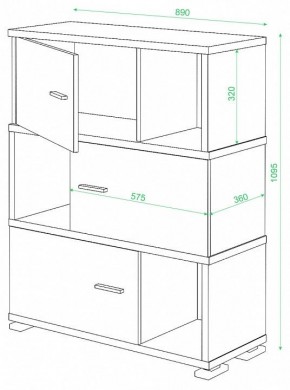 Тумба комбинированная Домино СБ-30/3 в Шадринске - shadrinsk.mebel24.online | фото 2
