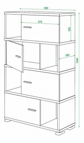 Тумба комбинированная Домино СБ-30/4 в Шадринске - shadrinsk.mebel24.online | фото 3