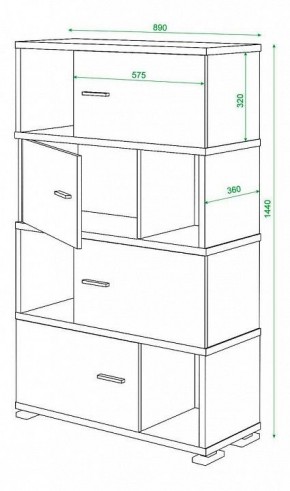Тумба комбинированная Домино СБ-30/4 в Шадринске - shadrinsk.mebel24.online | фото 3