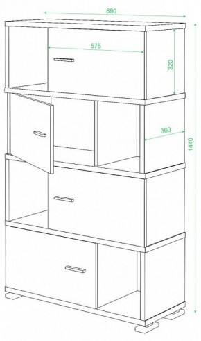 Тумба комбинированная Домино СБ-30/4 в Шадринске - shadrinsk.mebel24.online | фото 2
