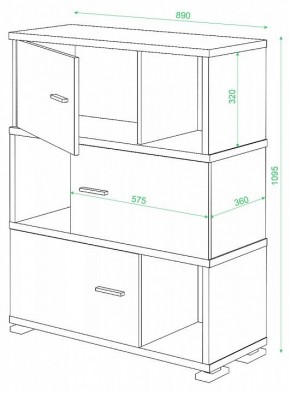 Тумба комбинированная СБ-30/3 в Шадринске - shadrinsk.mebel24.online | фото 2