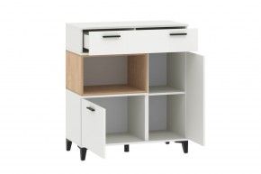 Тумба НМ 013.80 "Bergen" (Белый/Дуб бунратти) в Шадринске - shadrinsk.mebel24.online | фото 2