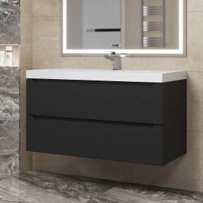 Тумба под раковину Uperwood Tanos 100 см, подвесная, черная матовая в Шадринске - shadrinsk.mebel24.online | фото 8