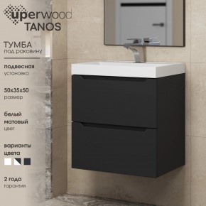 Тумба под раковину Uperwood Tanos 50 см, подвесная, черная матовая в Шадринске - shadrinsk.mebel24.online | фото 4