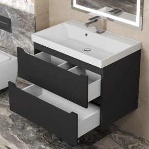 Тумба под раковину Uperwood Tanos 70 см, подвесная, черная матовая в Шадринске - shadrinsk.mebel24.online | фото 2
