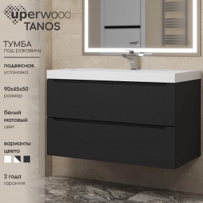 Тумба под раковину Uperwood Tanos 90 см, подвесная, черная матовая в Шадринске - shadrinsk.mebel24.online | фото 3