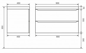 Тумба под раковину Uperwood Tanos 90 см, подвесная, черная матовая в Шадринске - shadrinsk.mebel24.online | фото 6