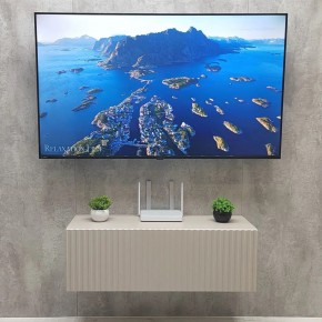 Тумба подвесная под ТВ LINES MTV3-MA 900 Бежевый (Леда-М 10.1.5) в Шадринске - shadrinsk.mebel24.online | фото 3