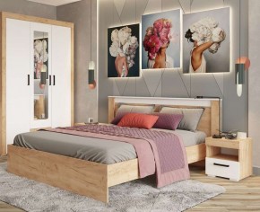 Тумба прикроватная Адель дуб крафт золотой/белый в Шадринске - shadrinsk.mebel24.online | фото 3