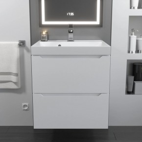 Тумба с раковиной Uperwood Tanos 50 см, подвесная, белая матовая в Шадринске - shadrinsk.mebel24.online | фото 10