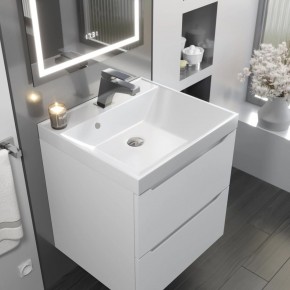 Тумба с раковиной Uperwood Tanos 50 см, подвесная, белая матовая в Шадринске - shadrinsk.mebel24.online | фото 9