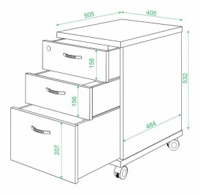 Тумбочка Домино ТС-2 в Шадринске - shadrinsk.mebel24.online | фото 3