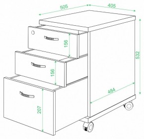 Тумбочка Домино ТС-2 в Шадринске - shadrinsk.mebel24.online | фото 2