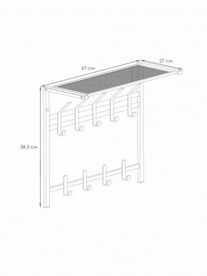 Вешалка-полка Торонто 22 в Шадринске - shadrinsk.mebel24.online | фото 3