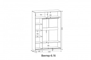 ВИНТЕР - 6.16.1 Шкаф-купе 1600 без зеркала в Шадринске - shadrinsk.mebel24.online | фото 2