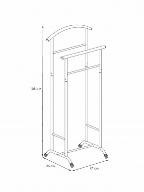 ВНП 300 М Вешалка костюмная  "Стиль-3" Медный антик в Шадринске - shadrinsk.mebel24.online | фото