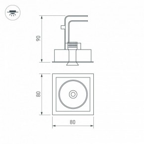 Встраиваемый светильник Arlight CL-SIMPLE-S80x80-9W Day4000 (BK, 45 deg) 026875 в Шадринске - shadrinsk.mebel24.online | фото 9