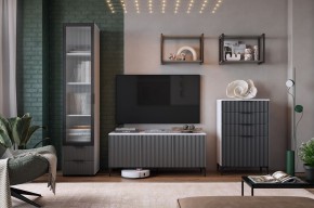 ЗЕФИР Гостиная К2 (белое дерево/черный муар) в Шадринске - shadrinsk.mebel24.online | фото